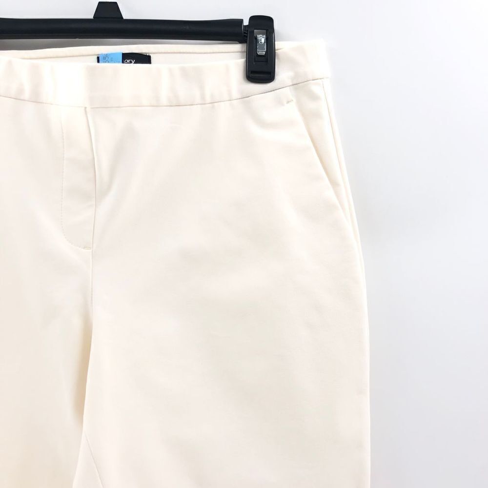 Theory Thaniel Approach Stretch Cropped Pants Ivory 10 - Picture 5 of 9